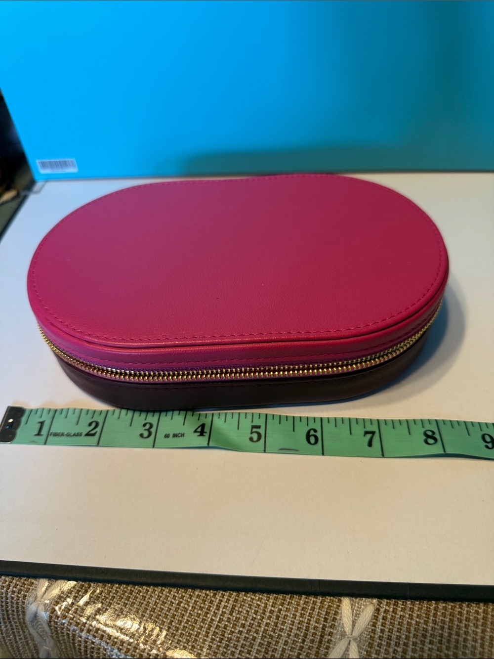 Women's Pink Leather Travel Jewelry Case - Unbranded